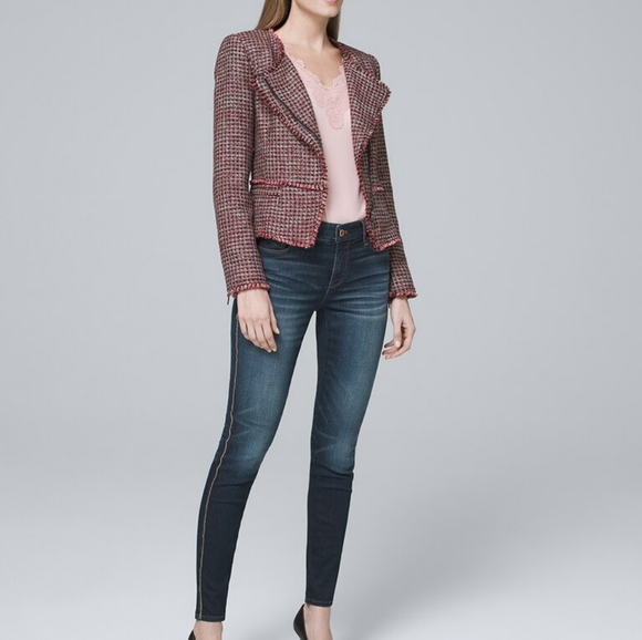 WHITE HOUSE BLACK MARKET Embelished Tuxedo Jeans - Picture 16 of 16